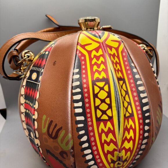 Handbag Republic Classic Tribal Print Multicolor Bowling Bag Purse - Picture 2 of 6